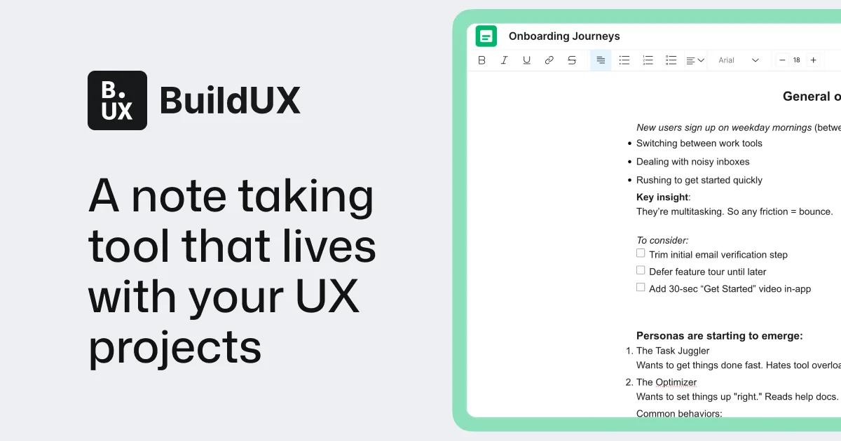 Online Note Taking Tool | Best Software for Notes - BuildUX